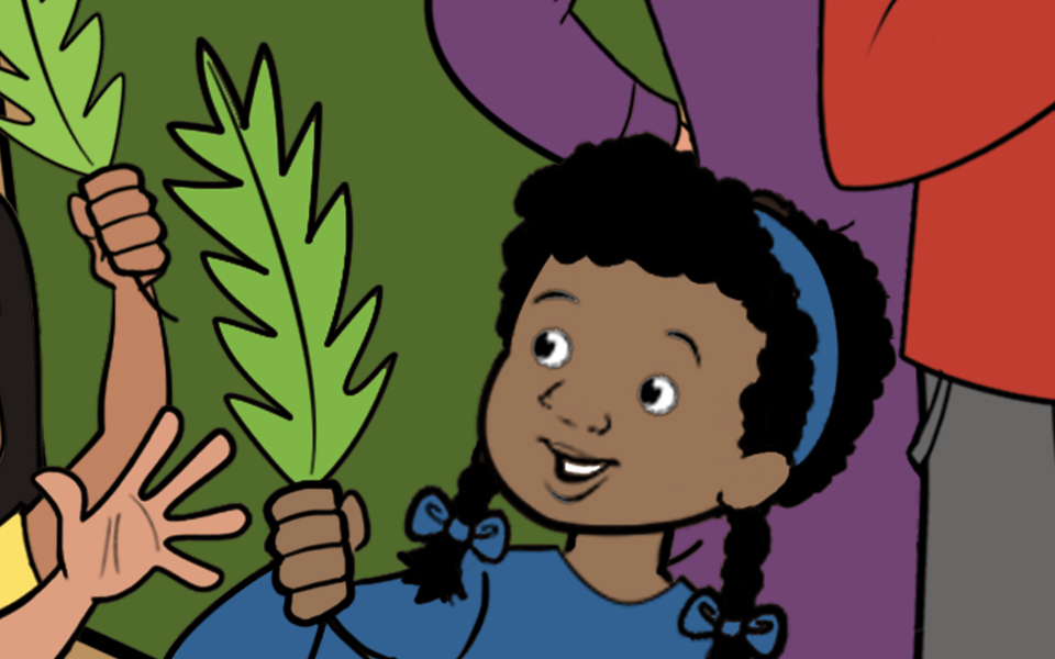 Jesus’ Palm Sunday episode artwork